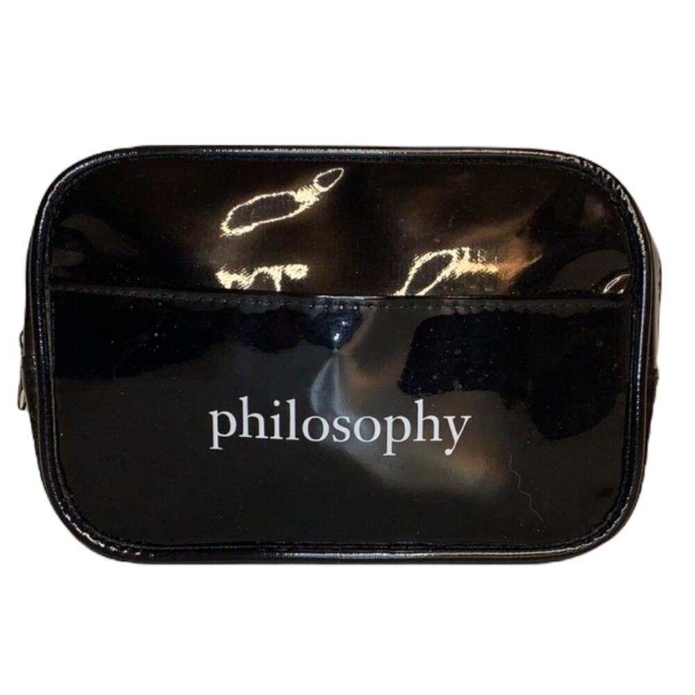 Philosophy Bag Makeup Cosmetic Bag Black and White